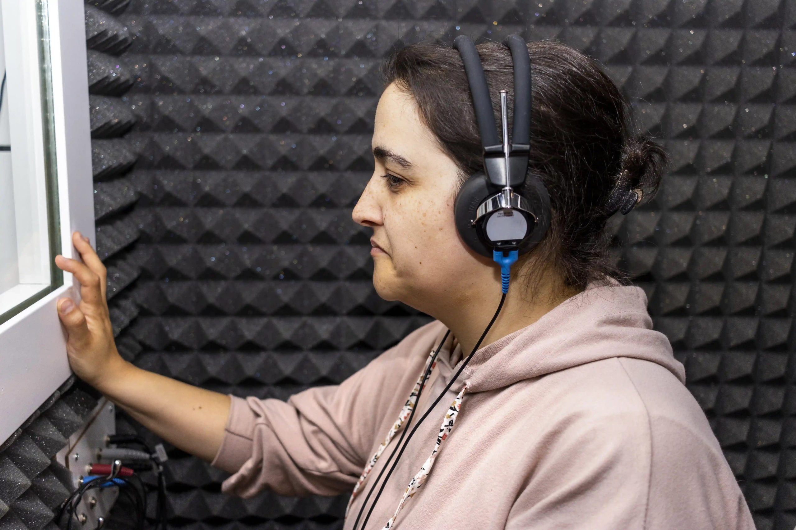 hearing test at young woman positive woman during 20 scaled